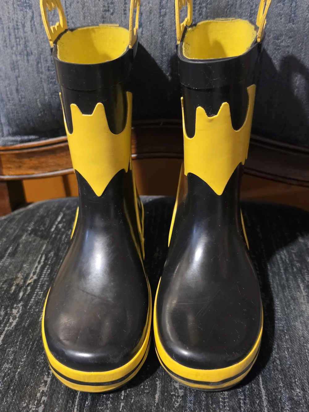 Western Chief Kids Black & Yellow Rain Boots with Pull Tabs